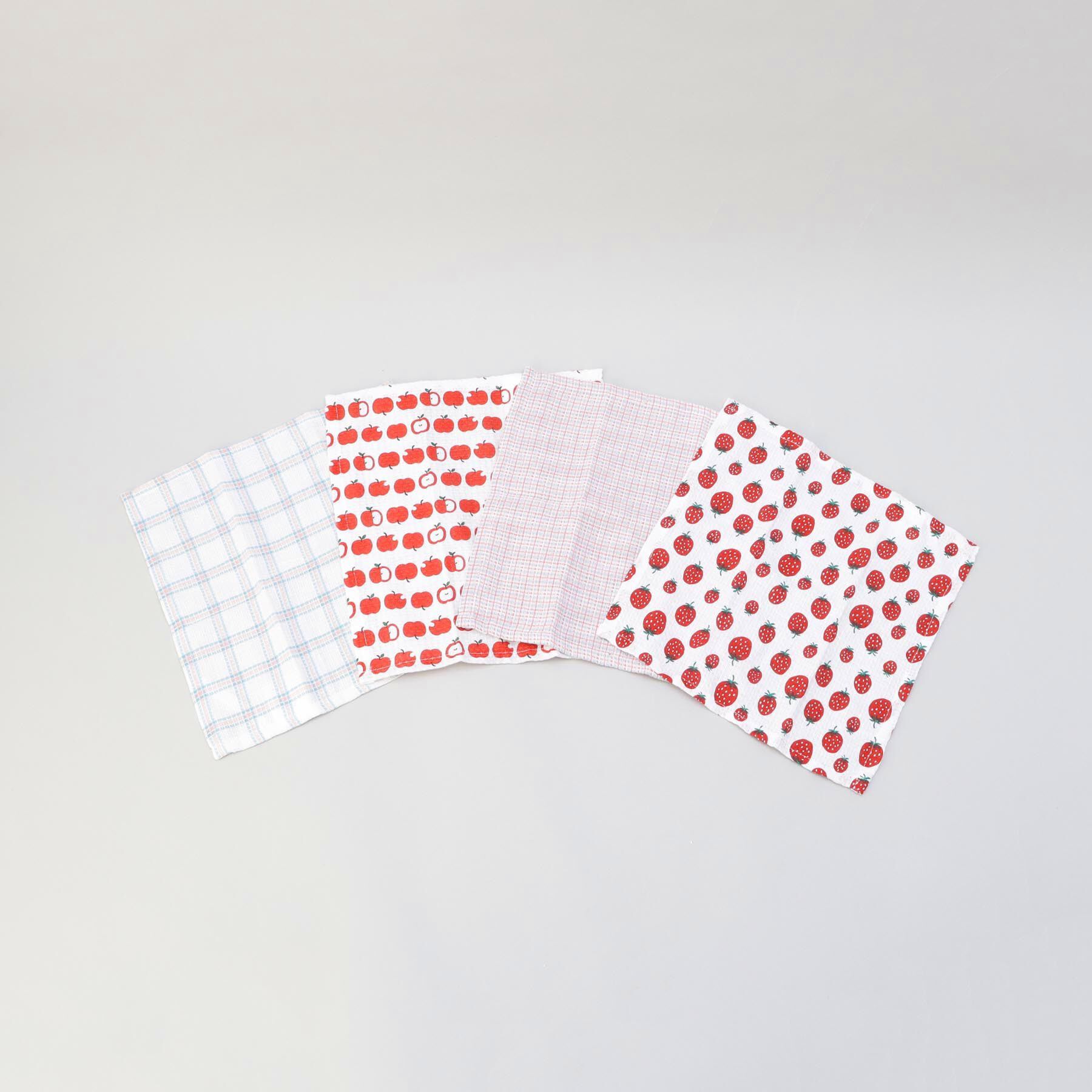 212 KITCHEN STORE「ディッシュクロス4Pセット RD」|食器・キッチングッズ|