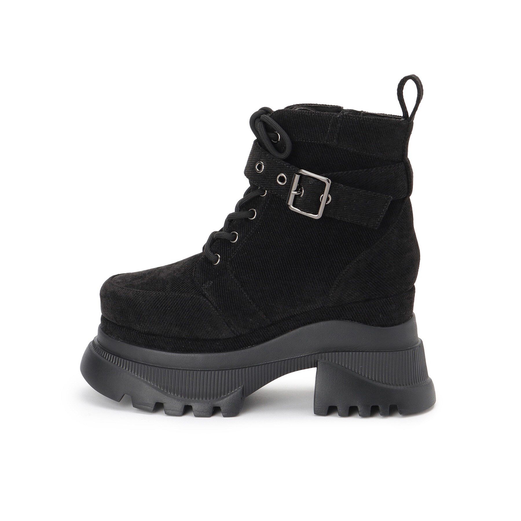 ESPERANZA「レースアップバックル厚底ブーツ」|ショートブーツ|