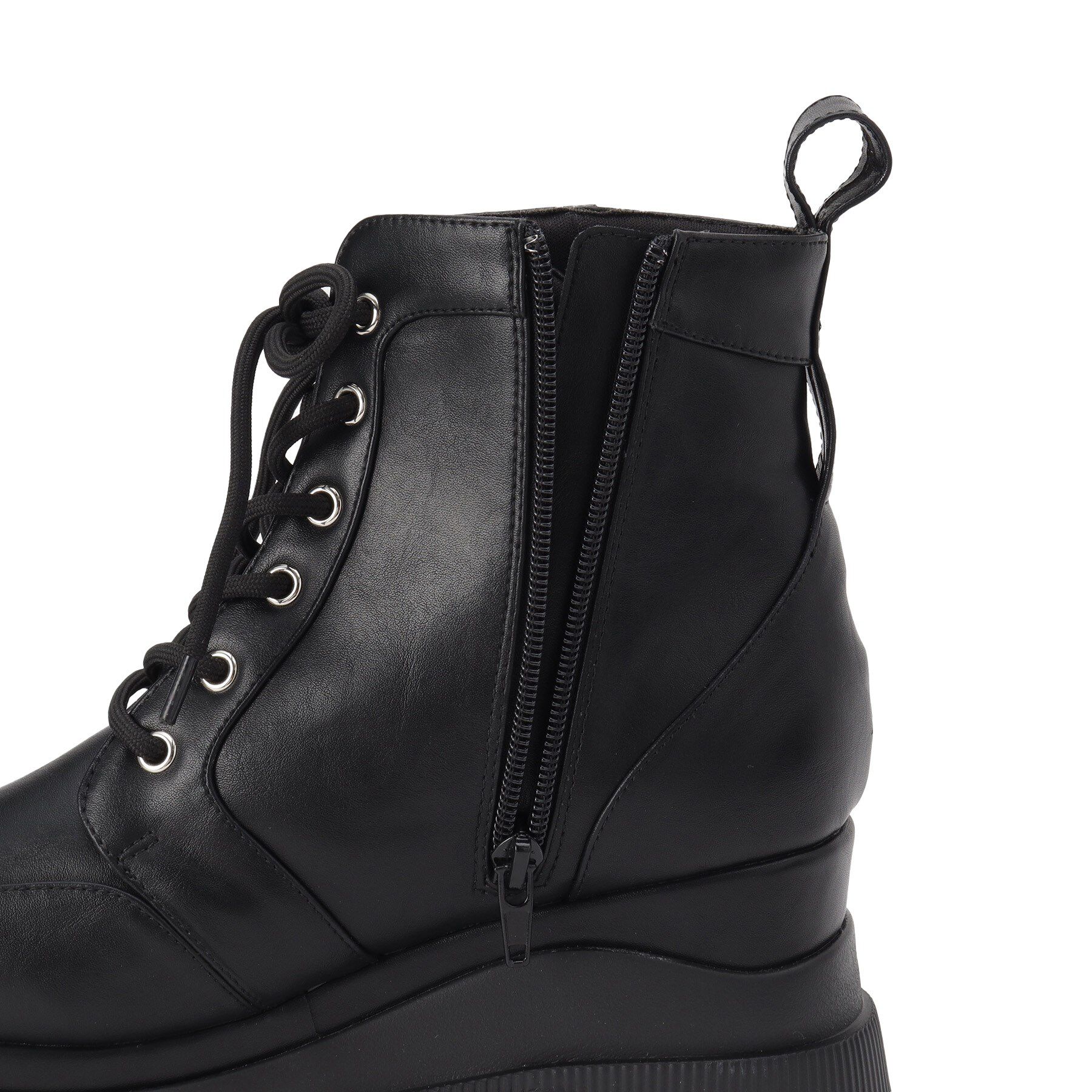 ESPERANZA「レースアップバックル厚底ブーツ」|ショートブーツ|