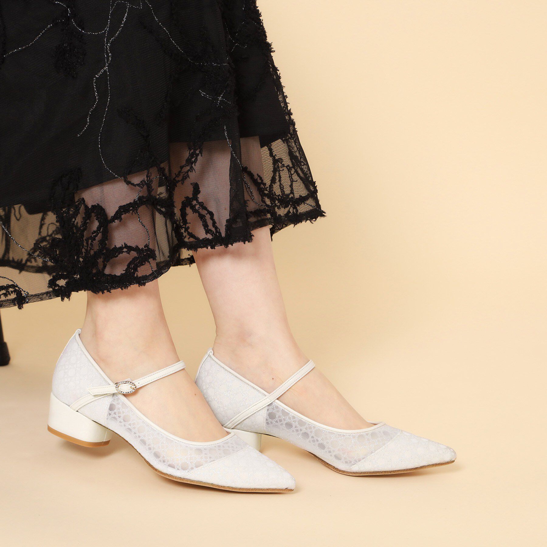 ESPERANZA「甲ストラップシアーパンプス」|パンプス|