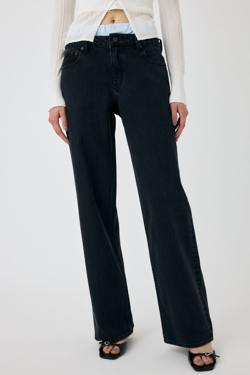 MOUSSY「BOXER LAYERED STRAIGHT デニム」|デニム|