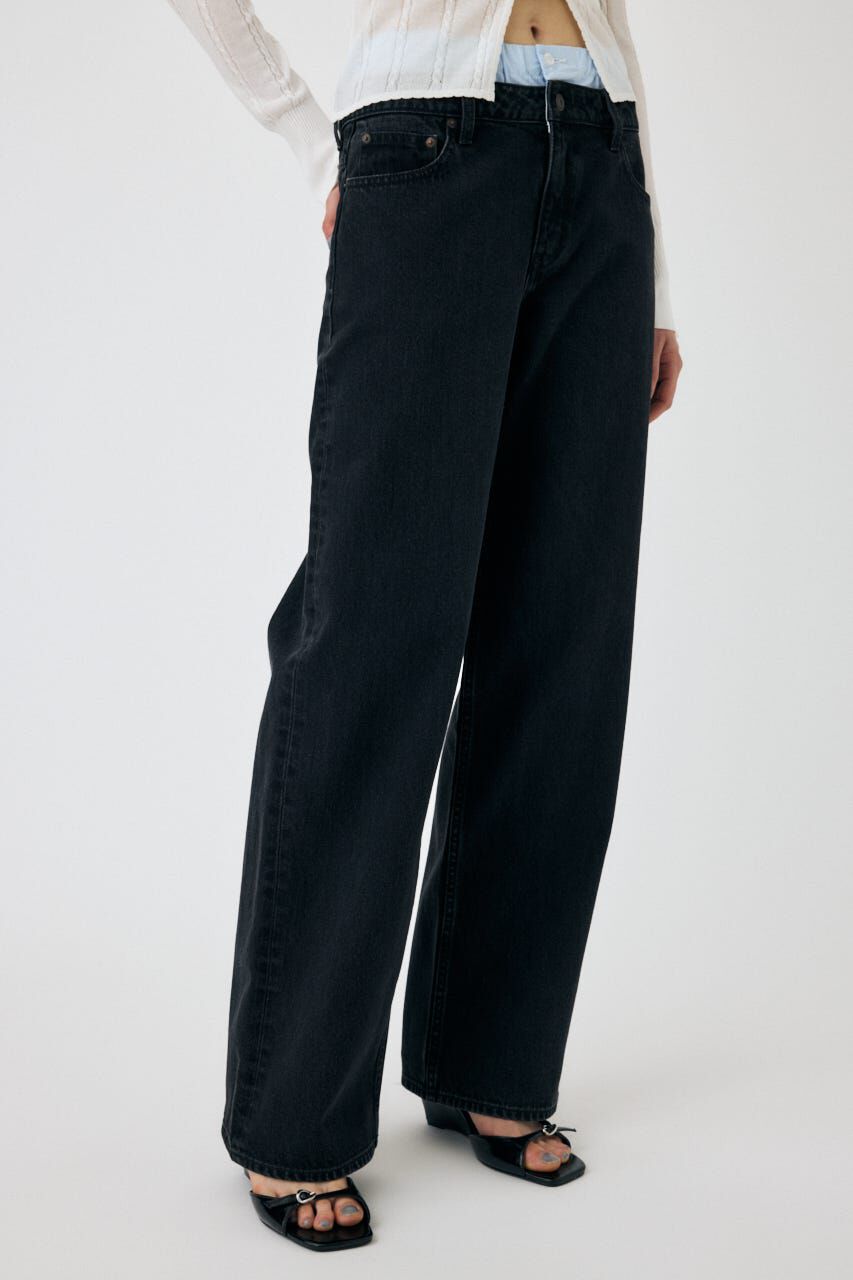 MOUSSY「BOXER LAYERED STRAIGHT デニム」|デニム|