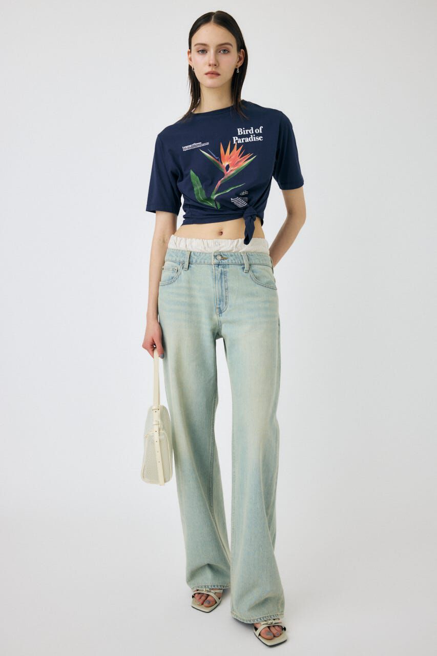 MOUSSY「BOXER LAYERED STRAIGHT デニム」|デニム|