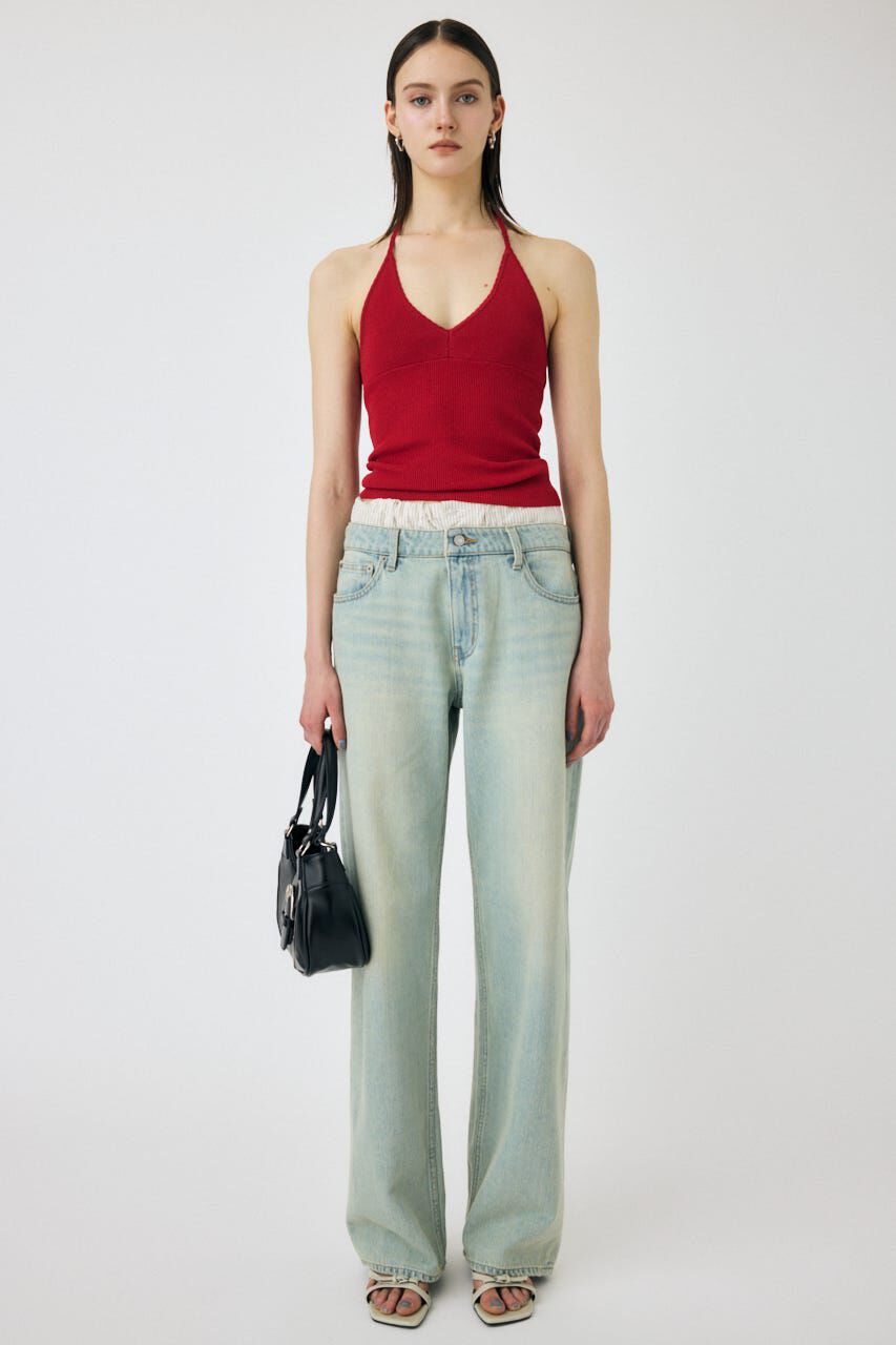 MOUSSY「BOXER LAYERED STRAIGHT デニム」|デニム|