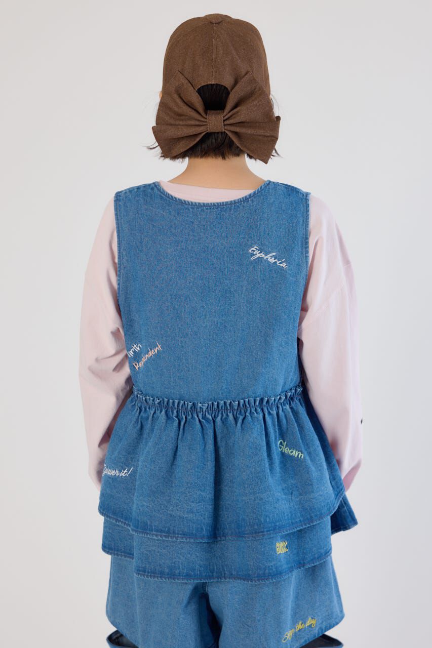 RODEO CROWNS「embroideryフロントジップベスト」|ダウンベスト・ベスト|