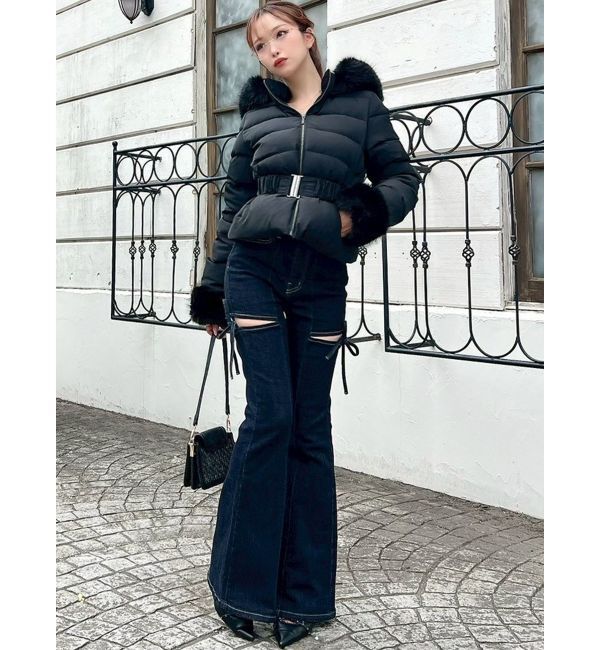 RESEXXY「【追加生産分】カットアウトリボンデニムパンツ」|デニム|