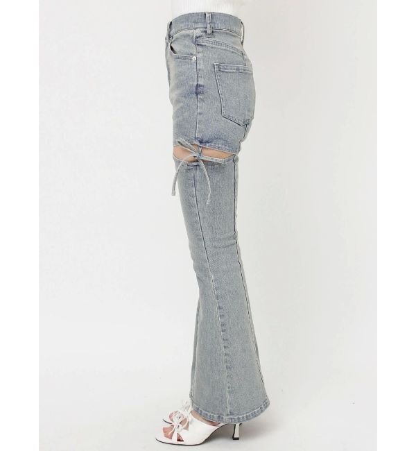 RESEXXY「【追加生産分】カットアウトリボンデニムパンツ」|デニム|