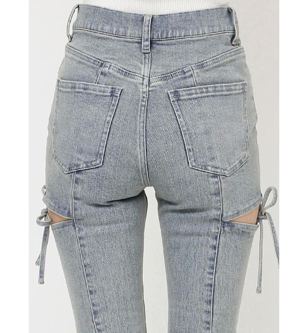 RESEXXY「【追加生産分】カットアウトリボンデニムパンツ」|デニム|