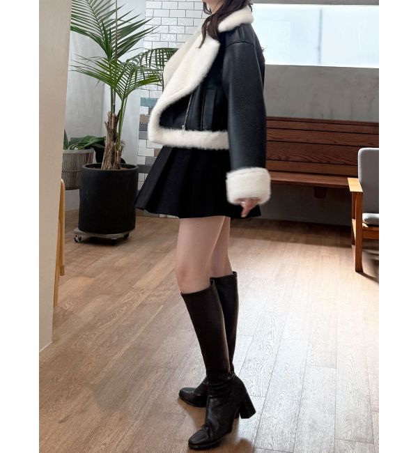 MERCURYDUO「ベルト付きチェックプリーツミニスカパン」|スカート|