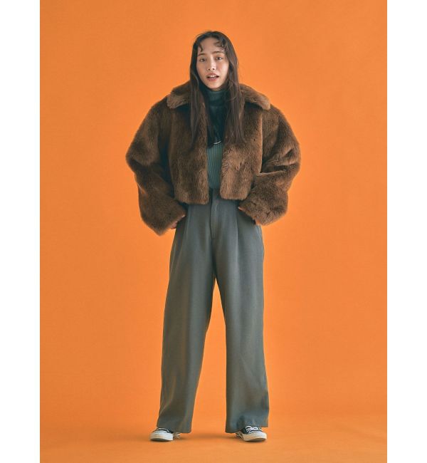 Ungrid「ウール混ルーズタックパンツ」|その他|