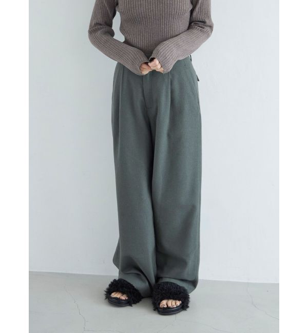 Ungrid「ウール混ルーズタックパンツ」|その他|