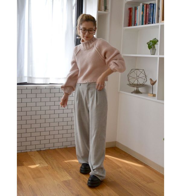 Ungrid「ウール混ルーズタックパンツ」|その他|