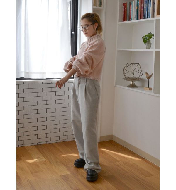 Ungrid「ウール混ルーズタックパンツ」|その他|