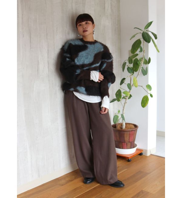 Ungrid「ウール混ルーズタックパンツ」|その他|