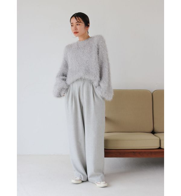 Ungrid「ウール混ルーズタックパンツ」|その他|