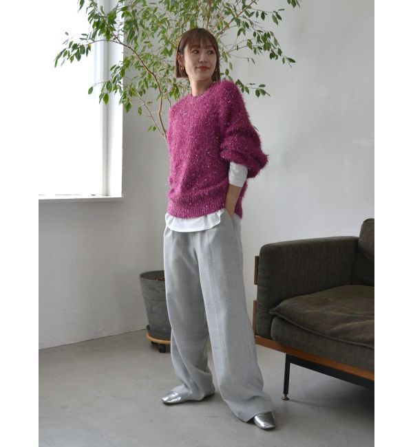 Ungrid「ウール混ルーズタックパンツ」|その他|