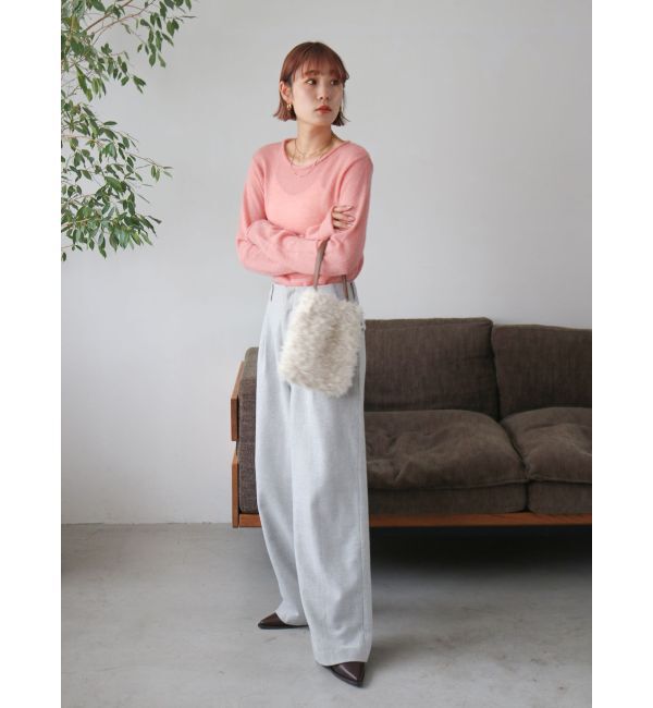 Ungrid「ウール混ルーズタックパンツ」|その他|