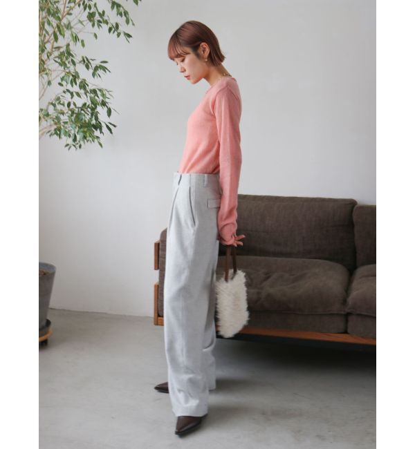 Ungrid「ウール混ルーズタックパンツ」|その他|