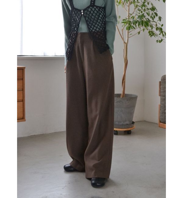 Ungrid「ウール混ルーズタックパンツ」|その他|