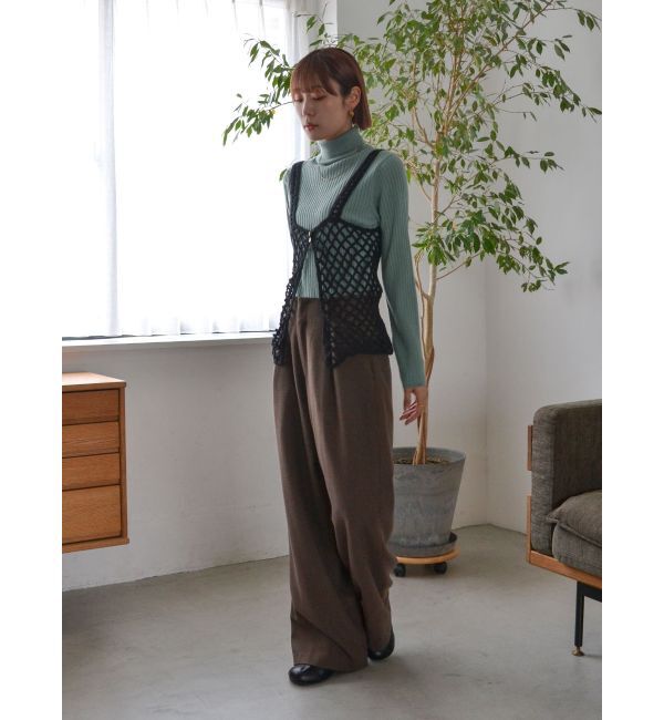 Ungrid「ウール混ルーズタックパンツ」|その他|