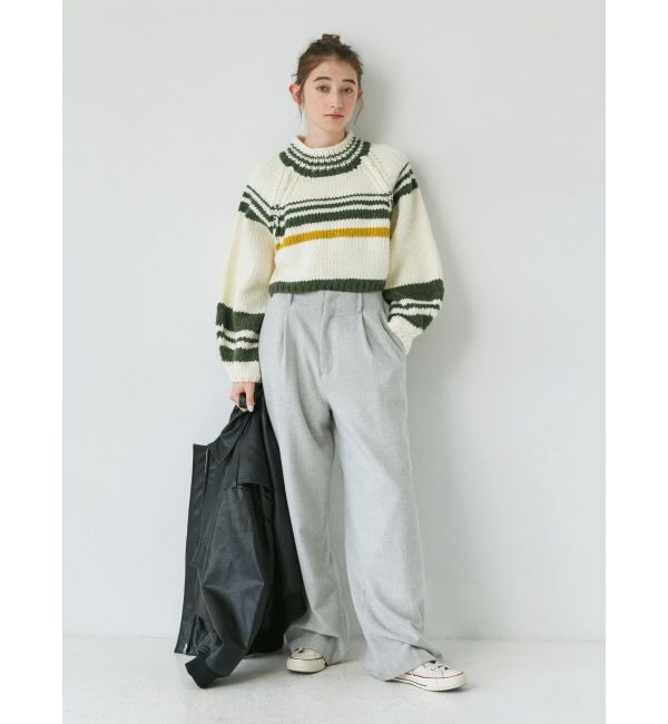 Ungrid「ウール混ルーズタックパンツ」|その他|