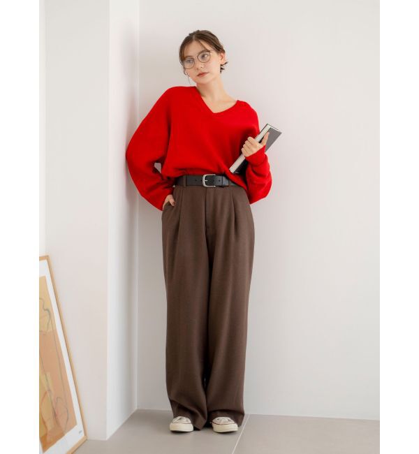 Ungrid「ウール混ルーズタックパンツ」|その他|