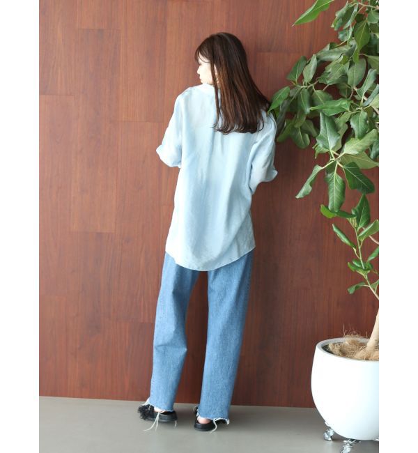 Ungrid「開襟サテンルーズシャツ」|シャツ・ブラウス|