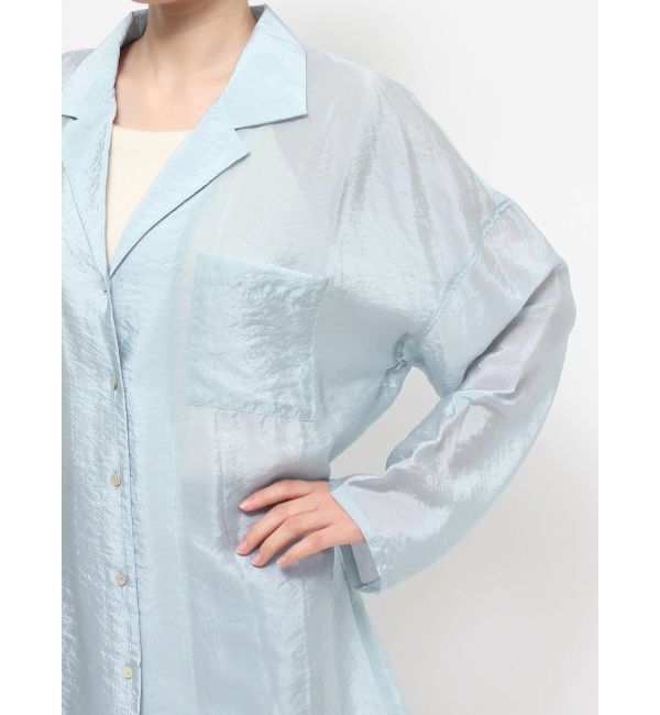 Ungrid「開襟サテンルーズシャツ」|シャツ・ブラウス|