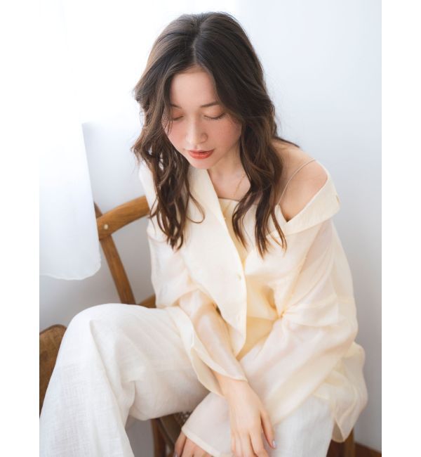 Ungrid「開襟サテンルーズシャツ」|シャツ・ブラウス|