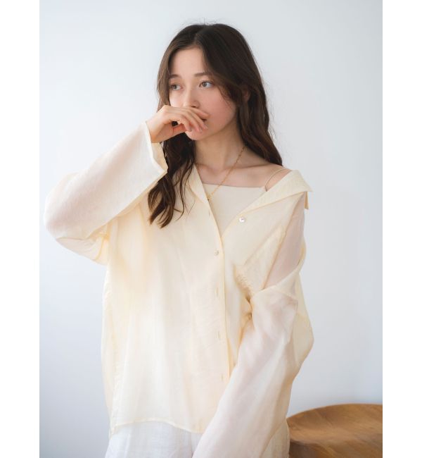 Ungrid「開襟サテンルーズシャツ」|シャツ・ブラウス|