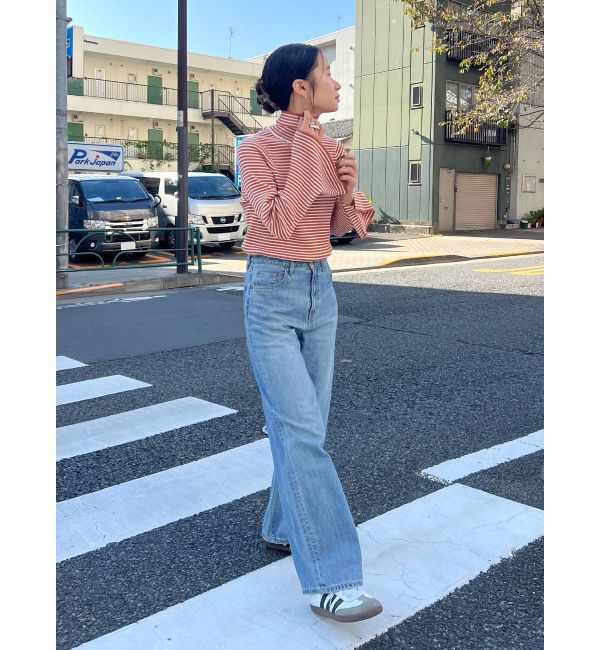 Ungrid「フレアスリーブフィットボーダーニット」|ニット・セーター|