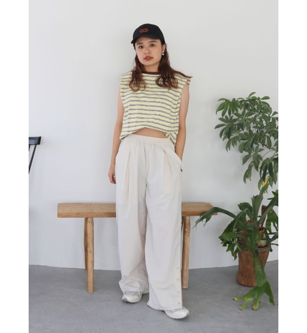 Ungrid「ナイロン混ラインパンツ」|その他|