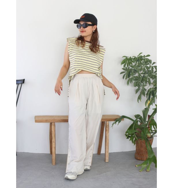 Ungrid「ナイロン混ラインパンツ」|その他|