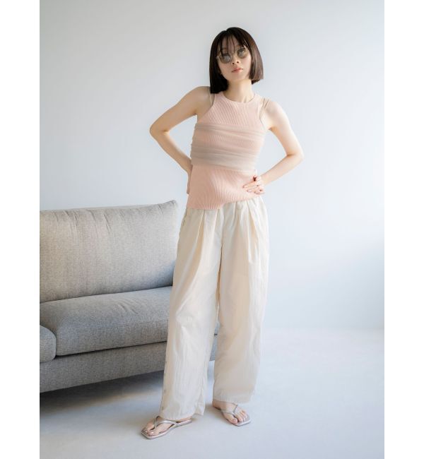 Ungrid「ナイロン混ラインパンツ」|その他|