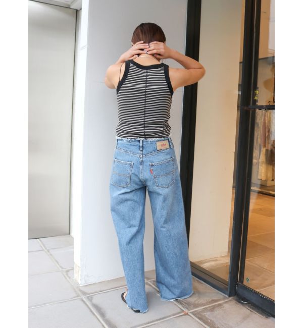 Ungrid「【WEB限定】ボーダーアメスリタンクトップ」|タンクトップ|