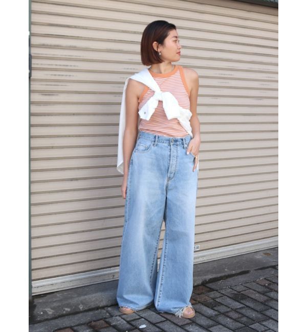 Ungrid「【WEB限定】ボーダーアメスリタンクトップ」|タンクトップ|