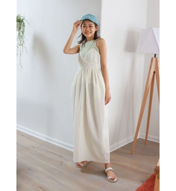 Ungrid「タックボリュームキャミワンピース」|ワンピース|