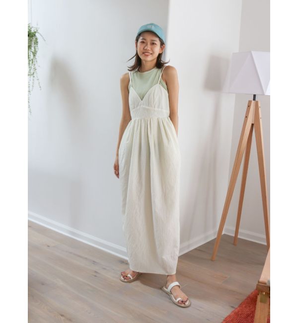 Ungrid「タックボリュームキャミワンピース」|ワンピース|