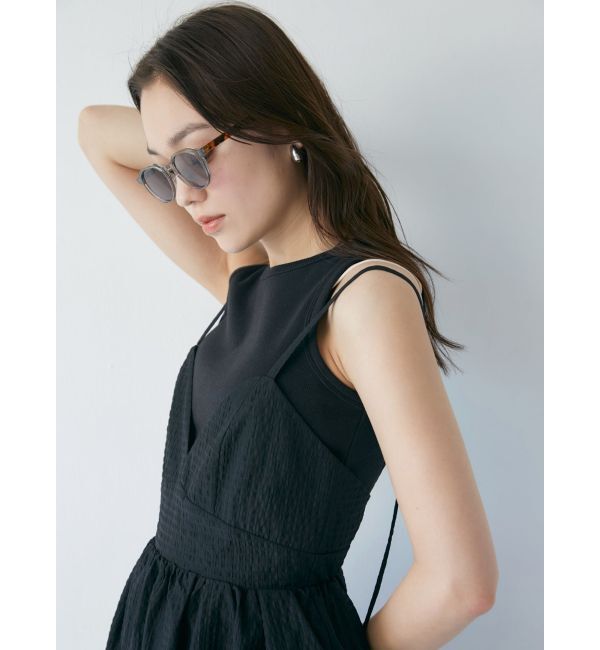 Ungrid「タックボリュームキャミワンピース」|ワンピース|