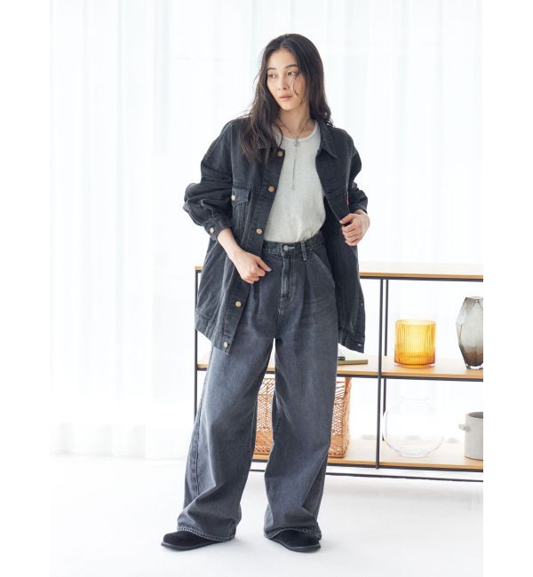 Ungrid「ビッグシルエットデニムジャケット」|ブルゾン・スタジャン|