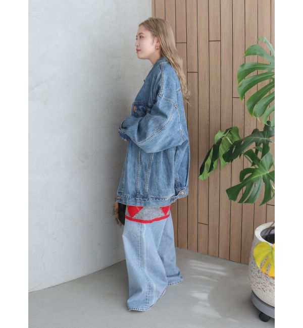 Ungrid「ビッグシルエットデニムジャケット」|ブルゾン・スタジャン|
