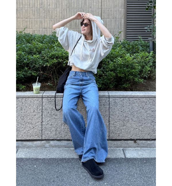 Ungrid「【WEB限定】ショートロゴプリントパーカー」|パーカー|