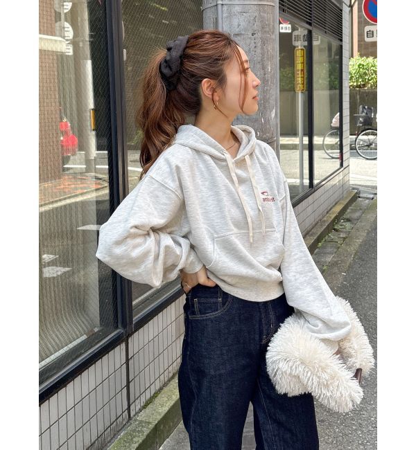 Ungrid「【WEB限定】ショートロゴプリントパーカー」|パーカー|