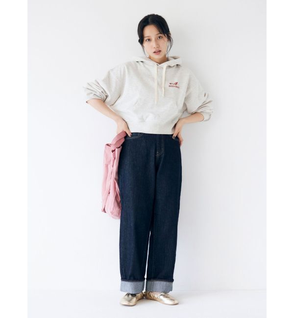 Ungrid「【WEB限定】ショートロゴプリントパーカー」|パーカー|