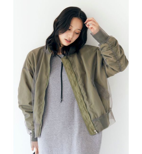 Ungrid「チュールドッキングMA-1」|ブルゾン・スタジャン|