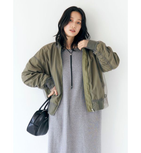Ungrid「チュールドッキングMA-1」|ブルゾン・スタジャン|