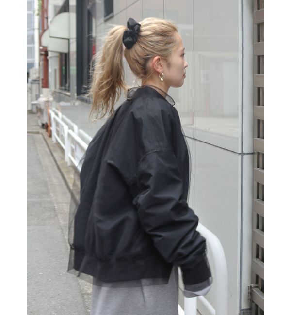 Ungrid「チュールドッキングMA-1」|ブルゾン・スタジャン|