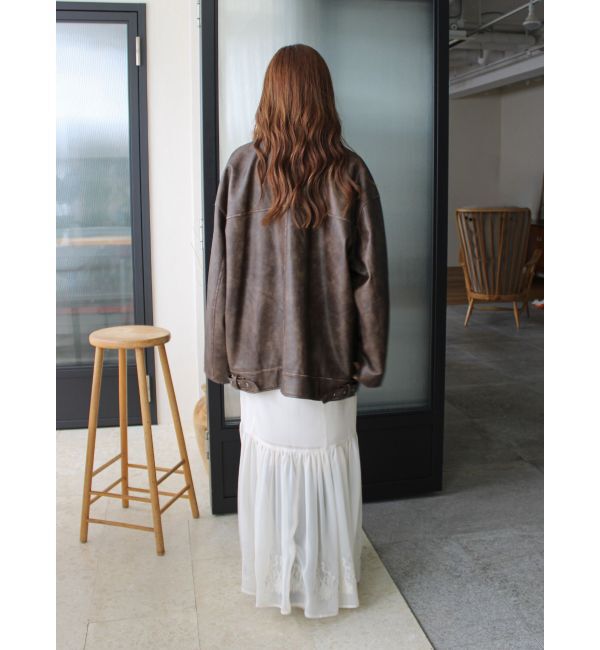 Ungrid「ルーズシルエットフェイクレザーブルゾン」|ブルゾン・スタジャン|