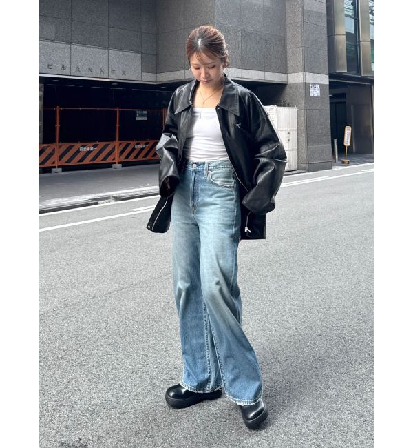 Ungrid「ルーズシルエットフェイクレザーブルゾン」|ブルゾン・スタジャン|