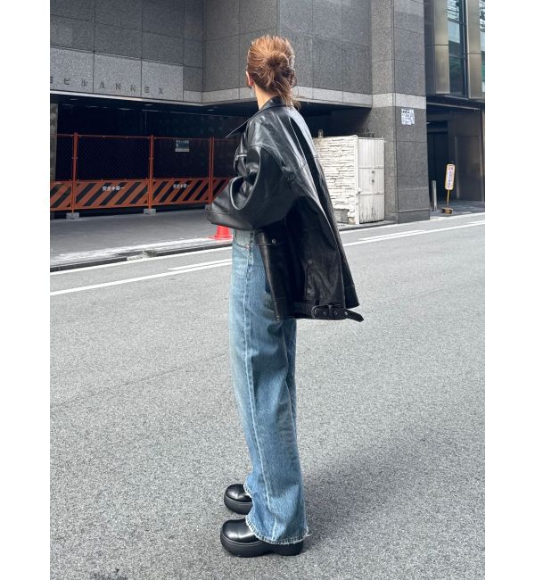 Ungrid「ルーズシルエットフェイクレザーブルゾン」|ブルゾン・スタジャン|